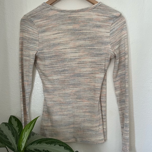 Madewell Space Dye Faux-Wrap Top - Picture 3 of 6